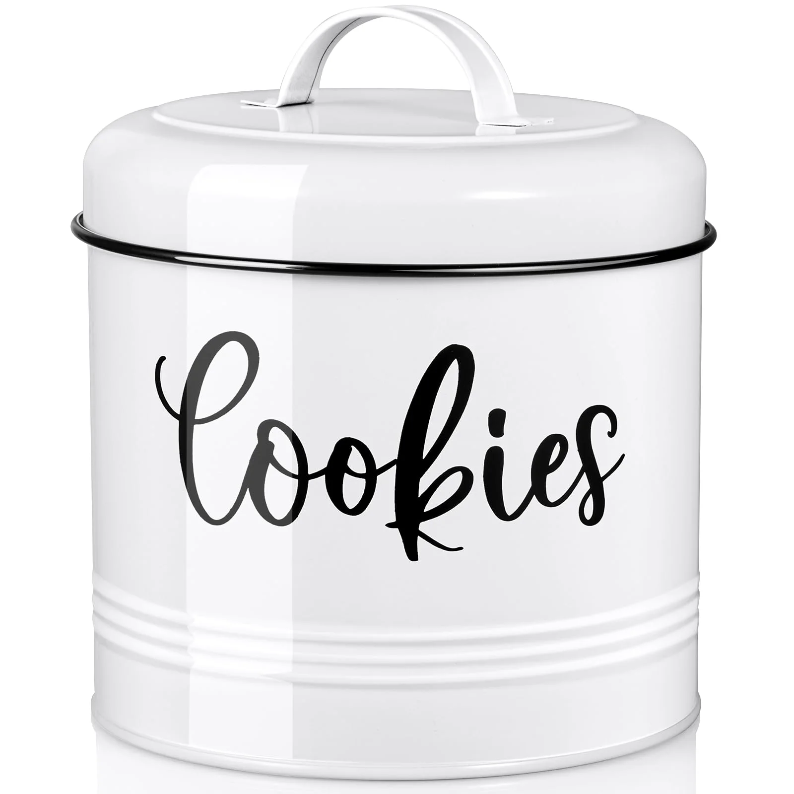 DAYYET Farmhouse Cookie Tin with Lid, 1 Gallon