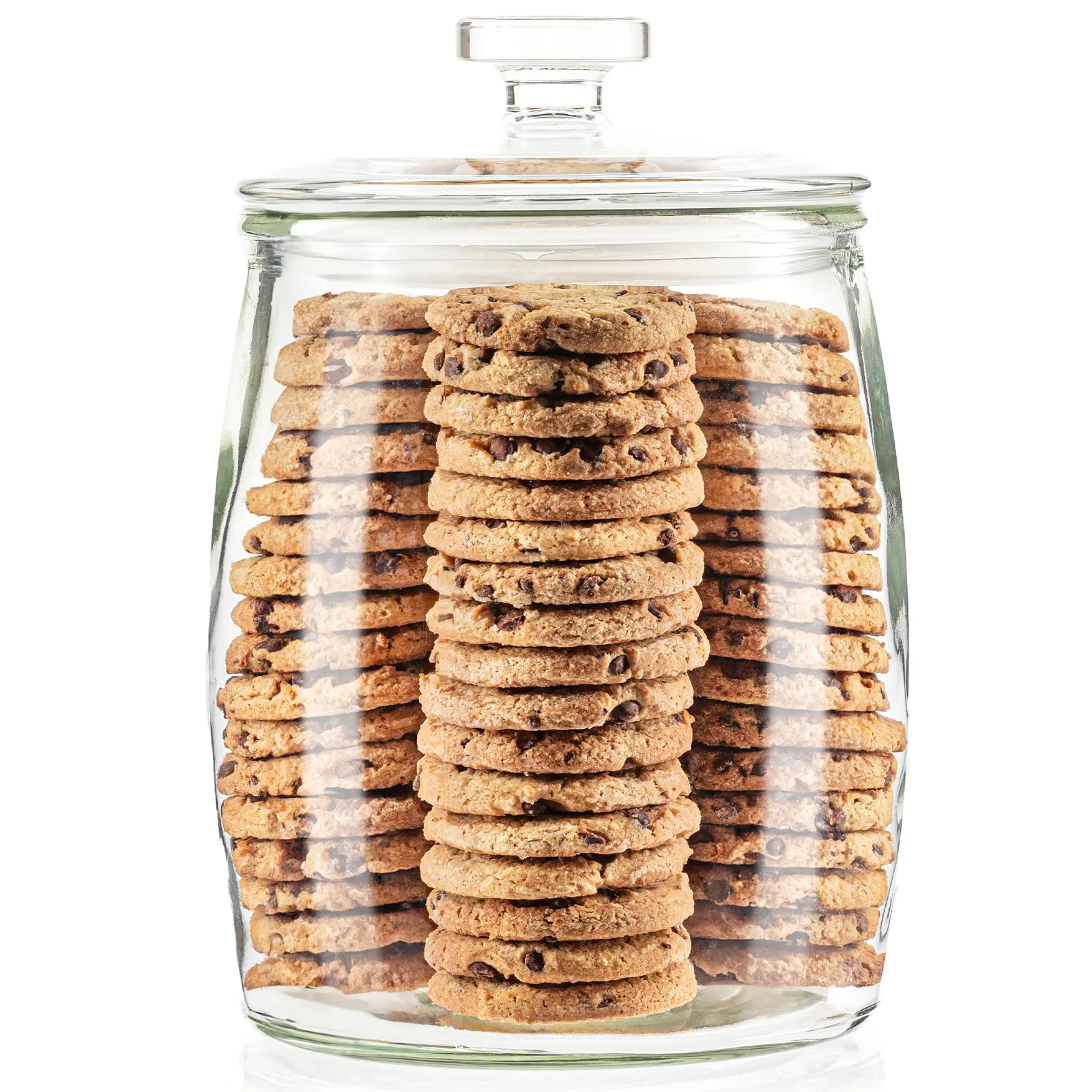 kitchentoolz Glass Cookie Jars with Airtight Lids, Half Gallon