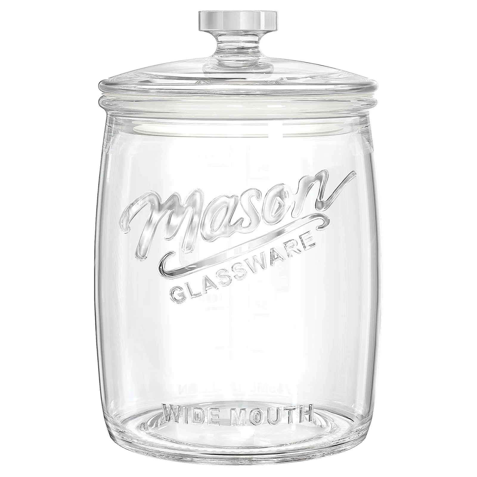 Folinstall Wide-Mouth Glass Cookie Jar, 1 Gallon