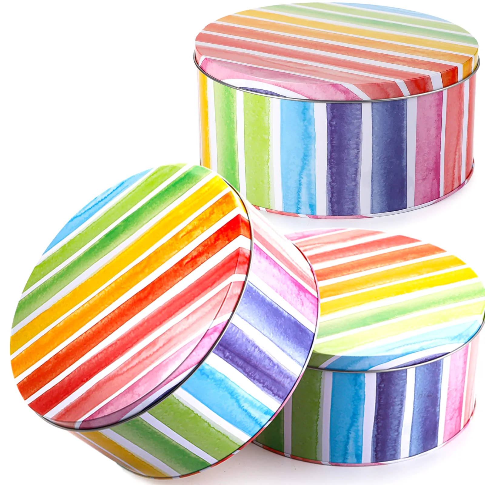 Yopay Round Cookie Tins, Set of 3